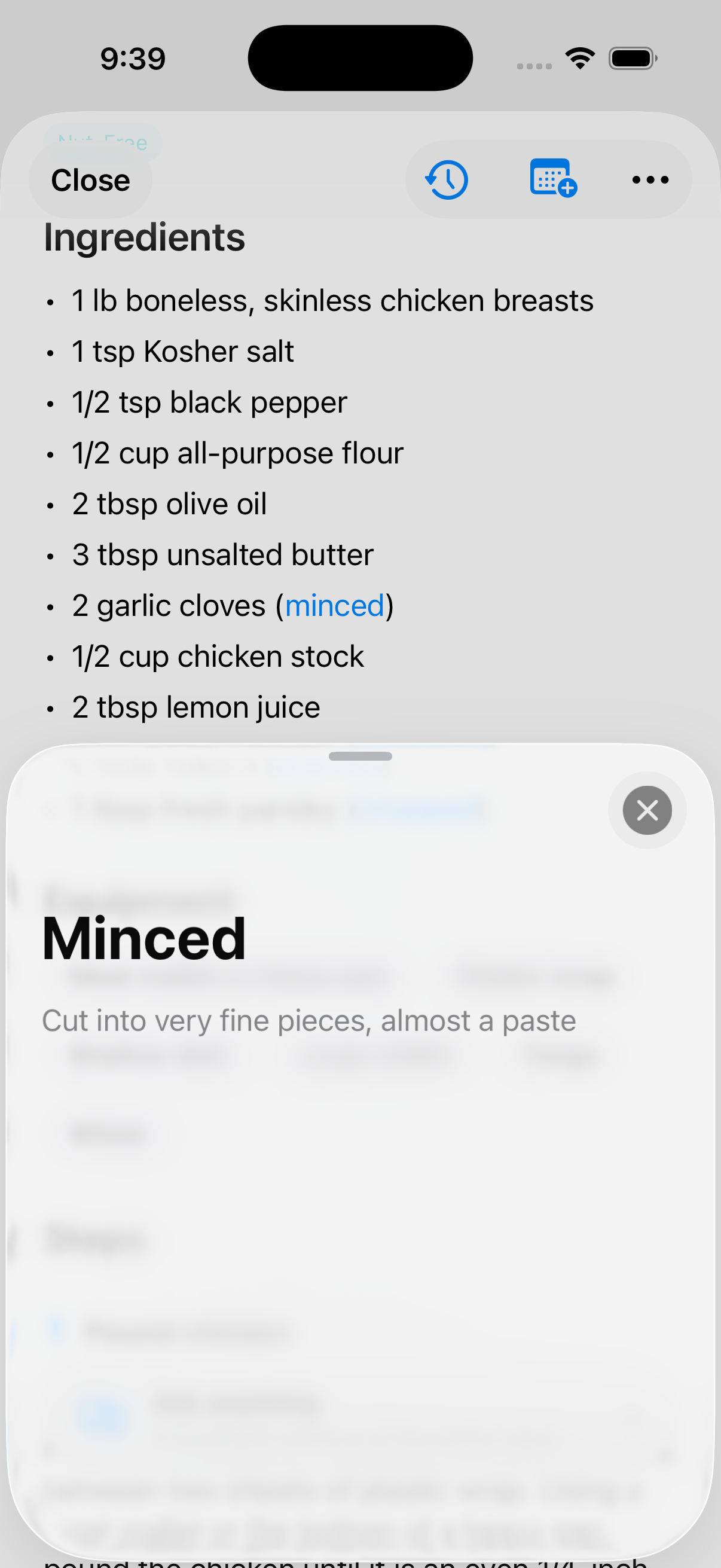 Minced recipe